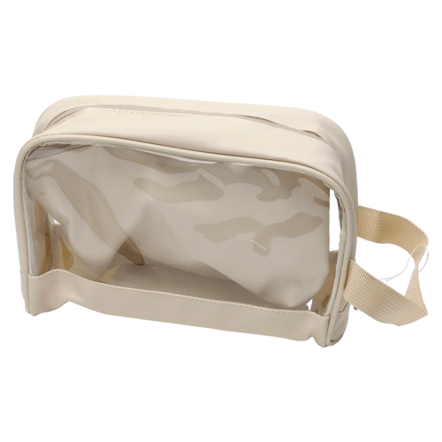 3-teiliges Kosmetiktaschen-Set aus PVC, Kollektion Cherry Blossom (Ivory White)