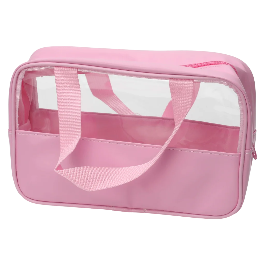 Transparente Kosmetiktasche aus PVC, mittel, Cherry Blossom Kollektion (Rosa)