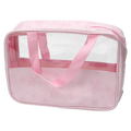 Transparente PVC-Kosmetiktasche mit Kirschblüten-Design (Rosa)