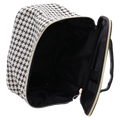 Kosmetiktasche aus Textilmaterial mit Jacquard-Gewebe, geräumig (Schwarz/Weiß)
