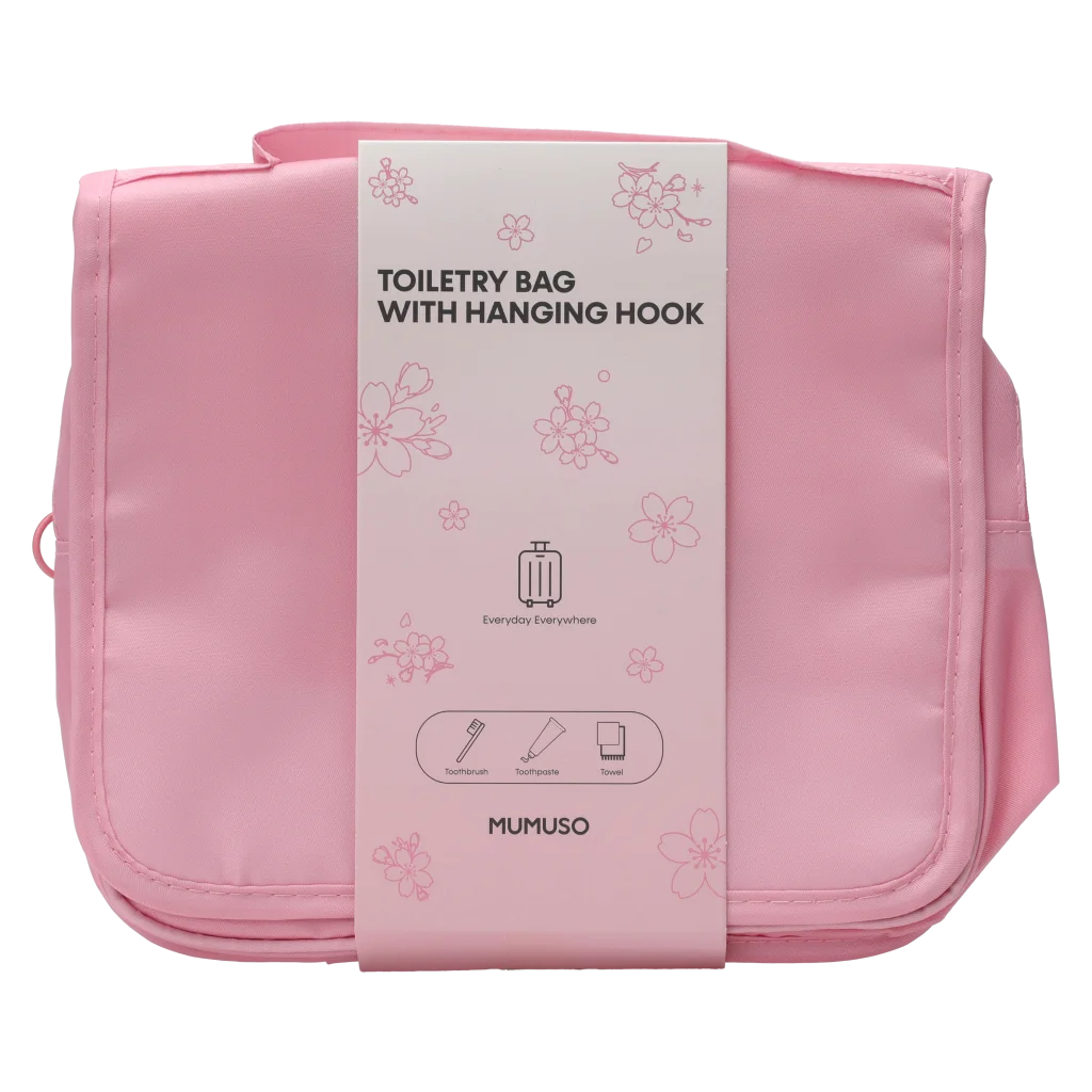 Kosmetiktasche zum Aufhängen aus Polyester, Cherry Blossom Kollektion (Rosa)