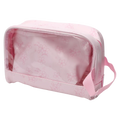 3-teiliges PVC-Kosmetiktaschen-Set mit Kirschblüten-Print (Rosa)