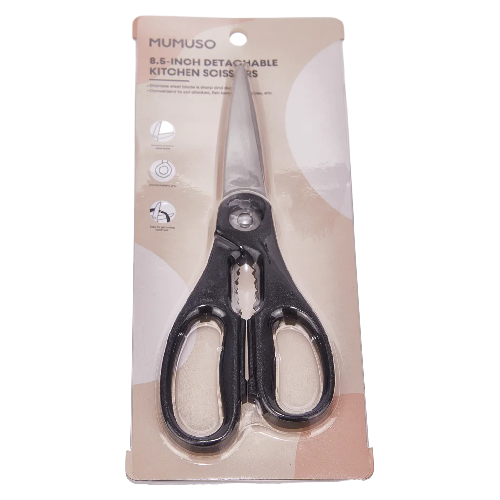 Abnehmbare Küchenschere aus Edelstahl, 21,5 cm (Schwarz)