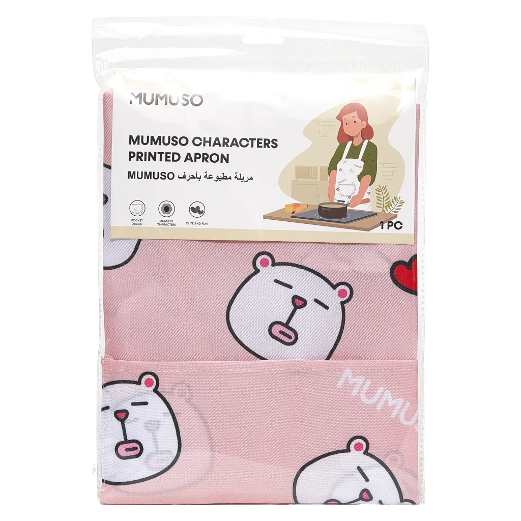 Küchenschürze aus Polyester mit Bären-Design (Rosa)