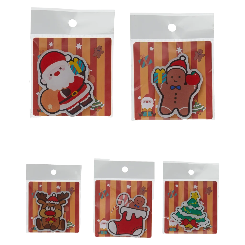 5-teiliges Kühlschrankmagnet-Set mit Weihnachts-Design (Mehrfarbig)