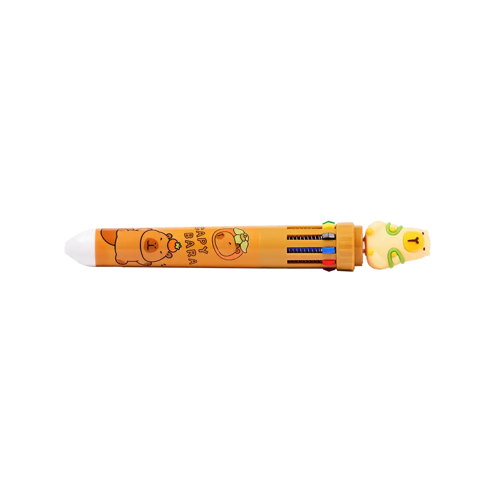 10-in-1 Kugelschreiber mit Capybara-Design (Mehrfarbig)