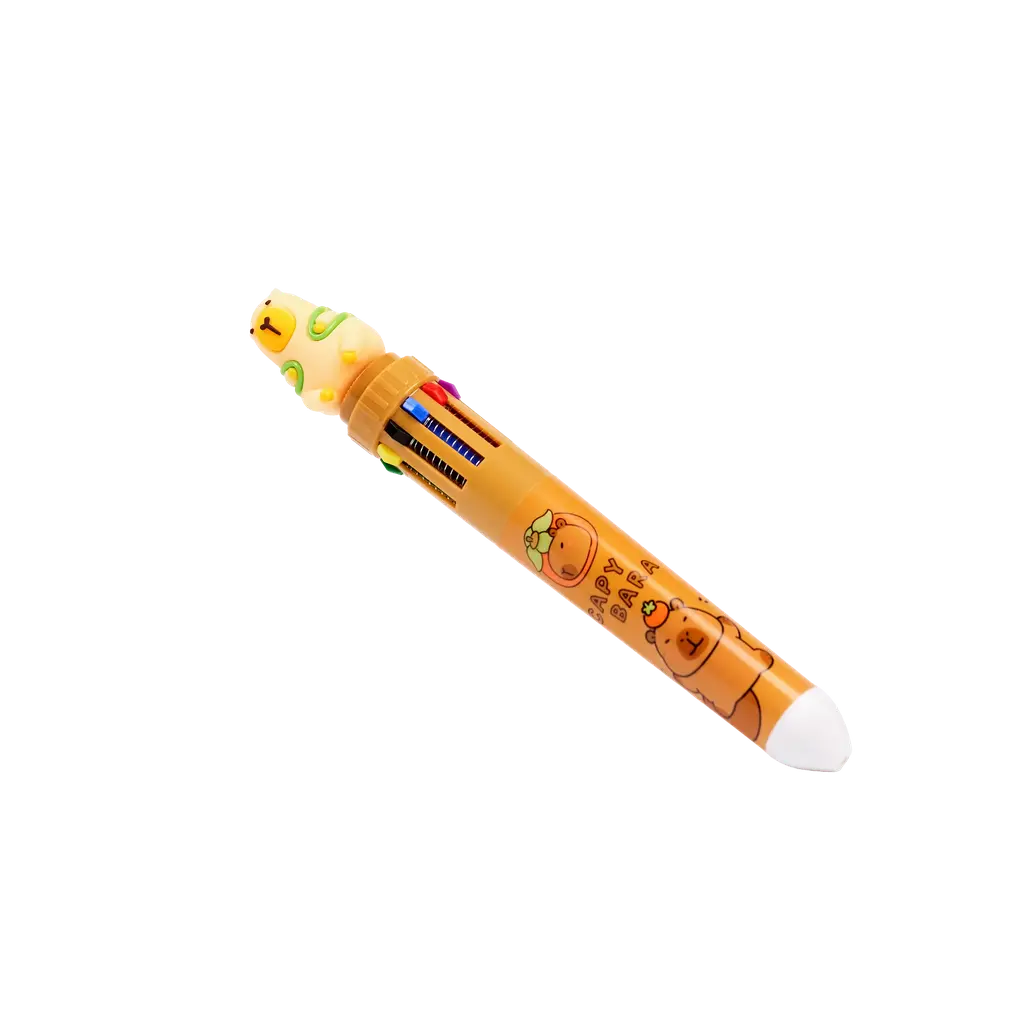 10-in-1 Kugelschreiber mit Capybara-Design (Mehrfarbig)