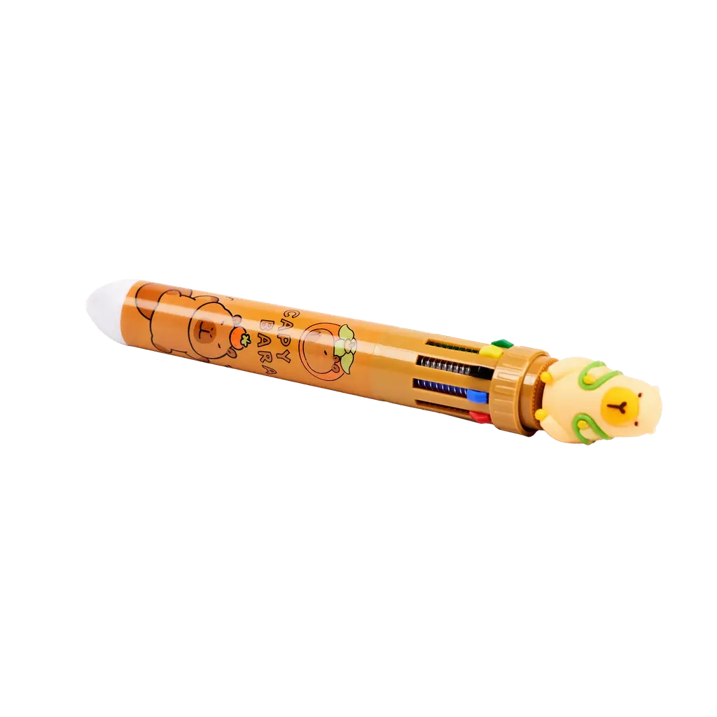 10-in-1 Kugelschreiber mit Capybara-Design (Mehrfarbig)