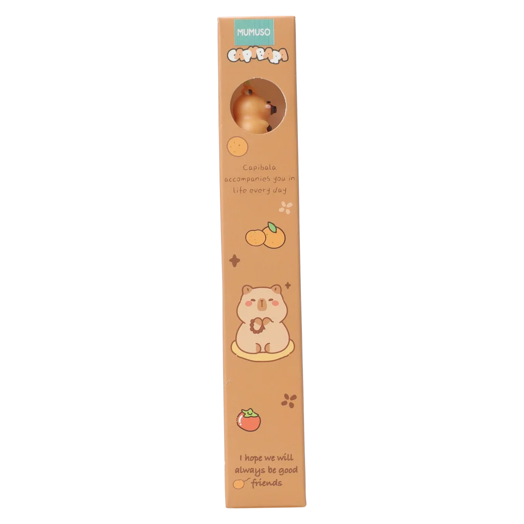 Kugelschreiber mit 12 Farben und Capybara-Design, Retraktmechanismus (Mehrfarbig)
