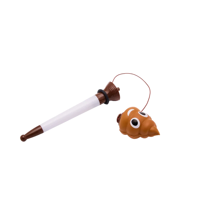 Kugelschreiber mit Emoji-Design (Braun/Weiß)