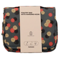 Kosmetiktasche mit Aufhängehaken und Blumen-Design (Dunkelblau)