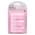 6-teiliges Kunststoff-Haarwickler-Set zum sanften Stylen (Rosa)