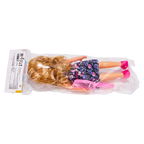 Kunststoff-Puppe 14 Zoll mit Kamm, für Kinder ab 3 Jahren (Blond/Braun)