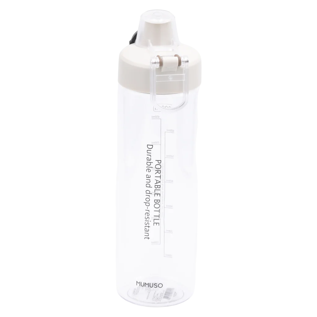 Kunststoff-Trinkflasche mit Flip-Deckel, 800 ml (Grau)