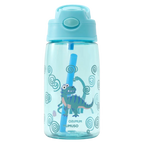 Kunststoff-Trinkflasche mit Dinosaurier-Design, 480 ml (Blau)