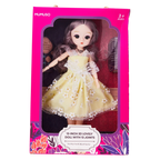 Kunststoff-Puppe mit 13 Gelenken, 30 cm mit Kleid-Design (Mehrfarbig)