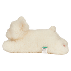 Kuschelkissen Hund, Plüschkissen 40 cm mit Hund-Design (Weiß)