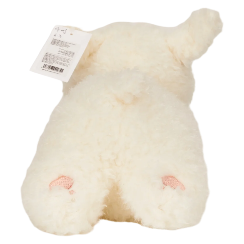 Kuschelkissen Hund, Plüschkissen 40 cm mit Hund-Design (Weiß)