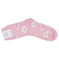 Damen Crew Socken mit Blumen-Design (Rosa)