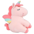 Plüschtier Einhorn aus ultraweichem Elasthan mit Einhorn-Design (Rosa/Mehrfarbig)