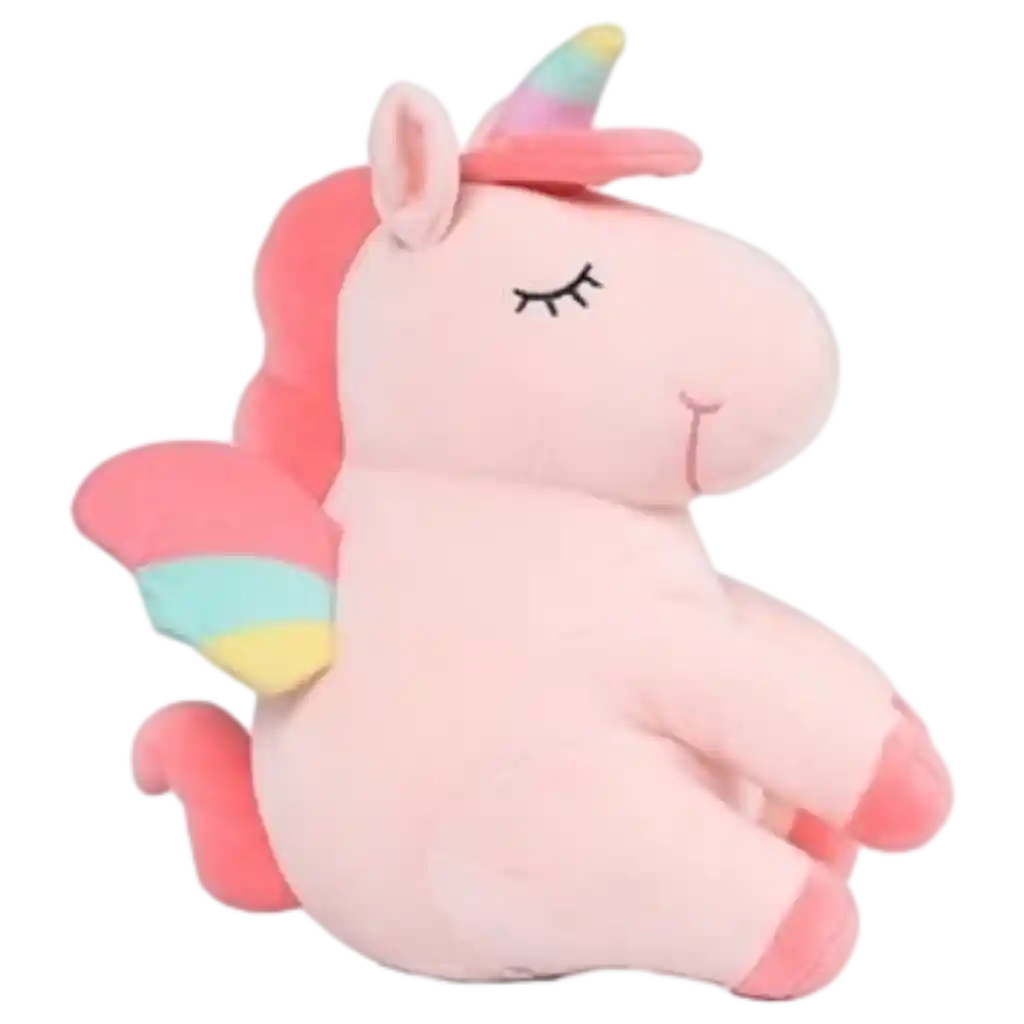 Plüschtier Einhorn aus ultraweichem Elasthan mit Einhorn-Design (Rosa/Mehrfarbig)