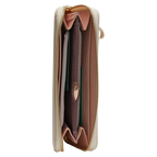 Lange Geldbörse mit strukturierter Oberfläche (Beige)