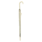 Langgriff-Regenschirm mit Fiberglas-Rippen und J-Griff (Transparent/Weiß)