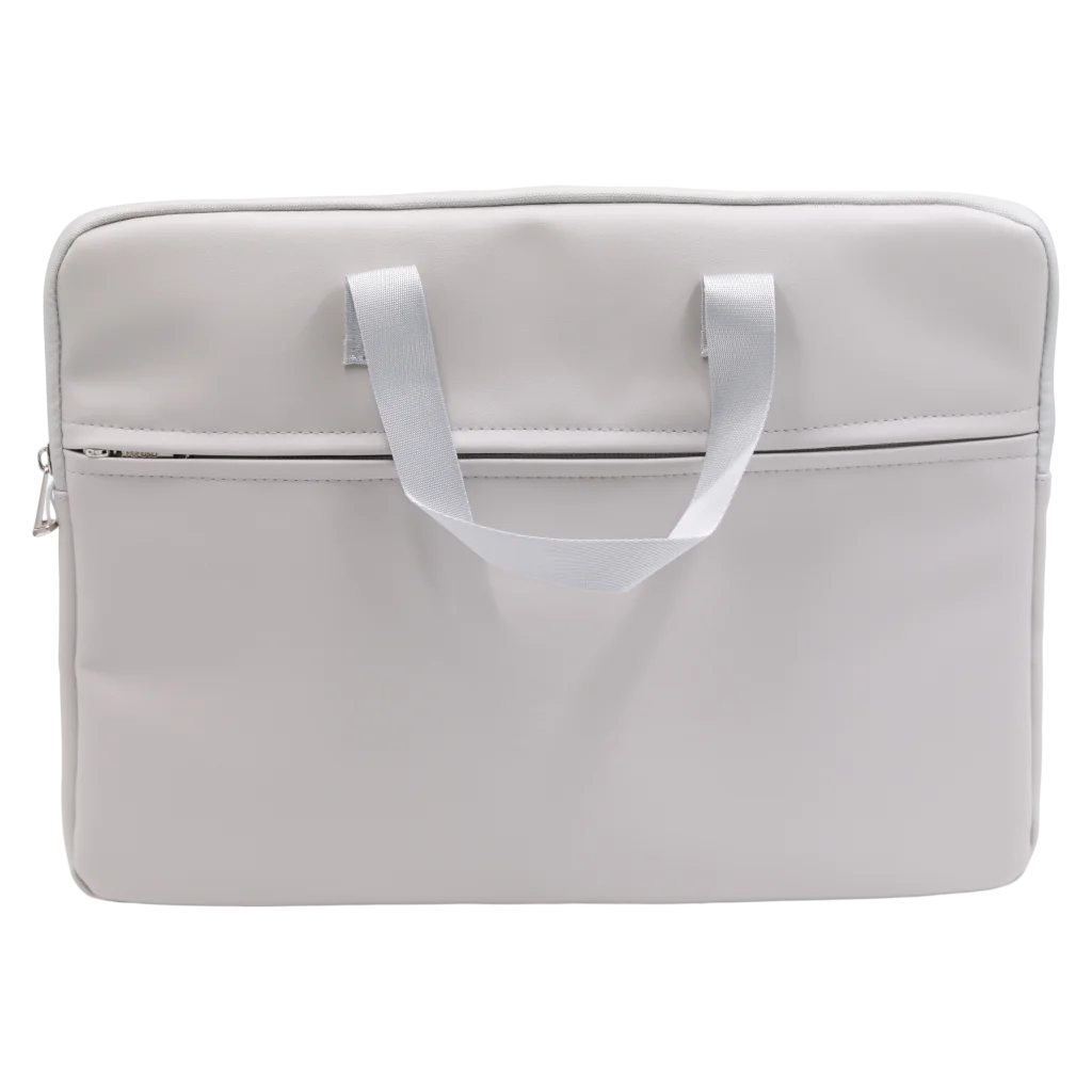 Laptoptasche aus PVC mit Reißverschluss (Grau)