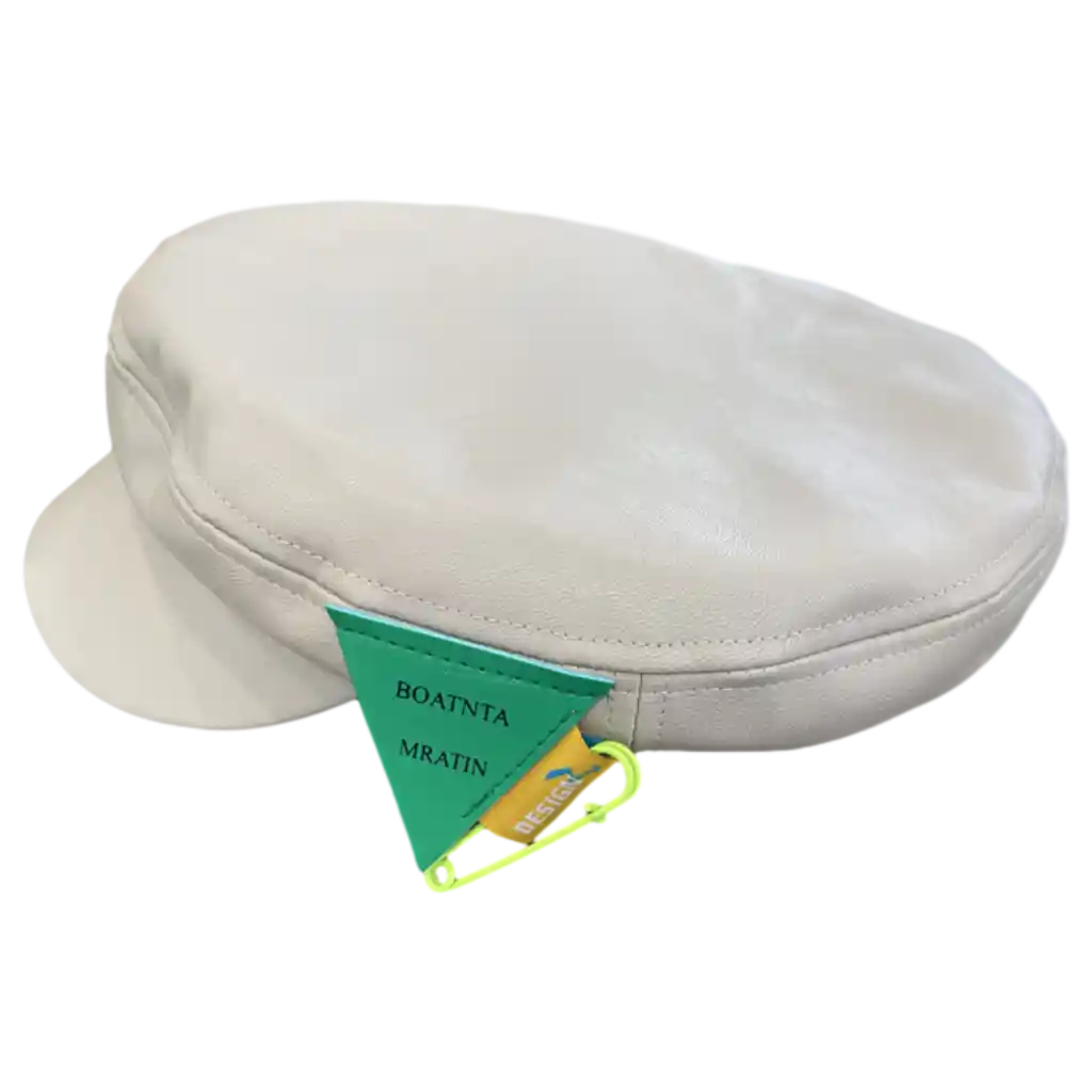 Schiebermütze aus Kunstleder für Damen, klassisch (Beige)