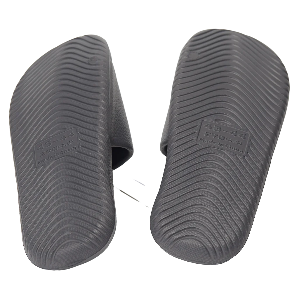 Leichte Herren Badeslipper, komfortable Hausschuhe (Hellgrau/43-44)