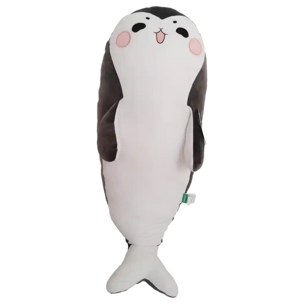 Großes Plüschtier mit Pinguin-Design, 90 cm (Grau/Weiß)