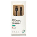 Lightning-auf-USB-A-Kabel, 3 m Nylon geflochten (Schwarz)