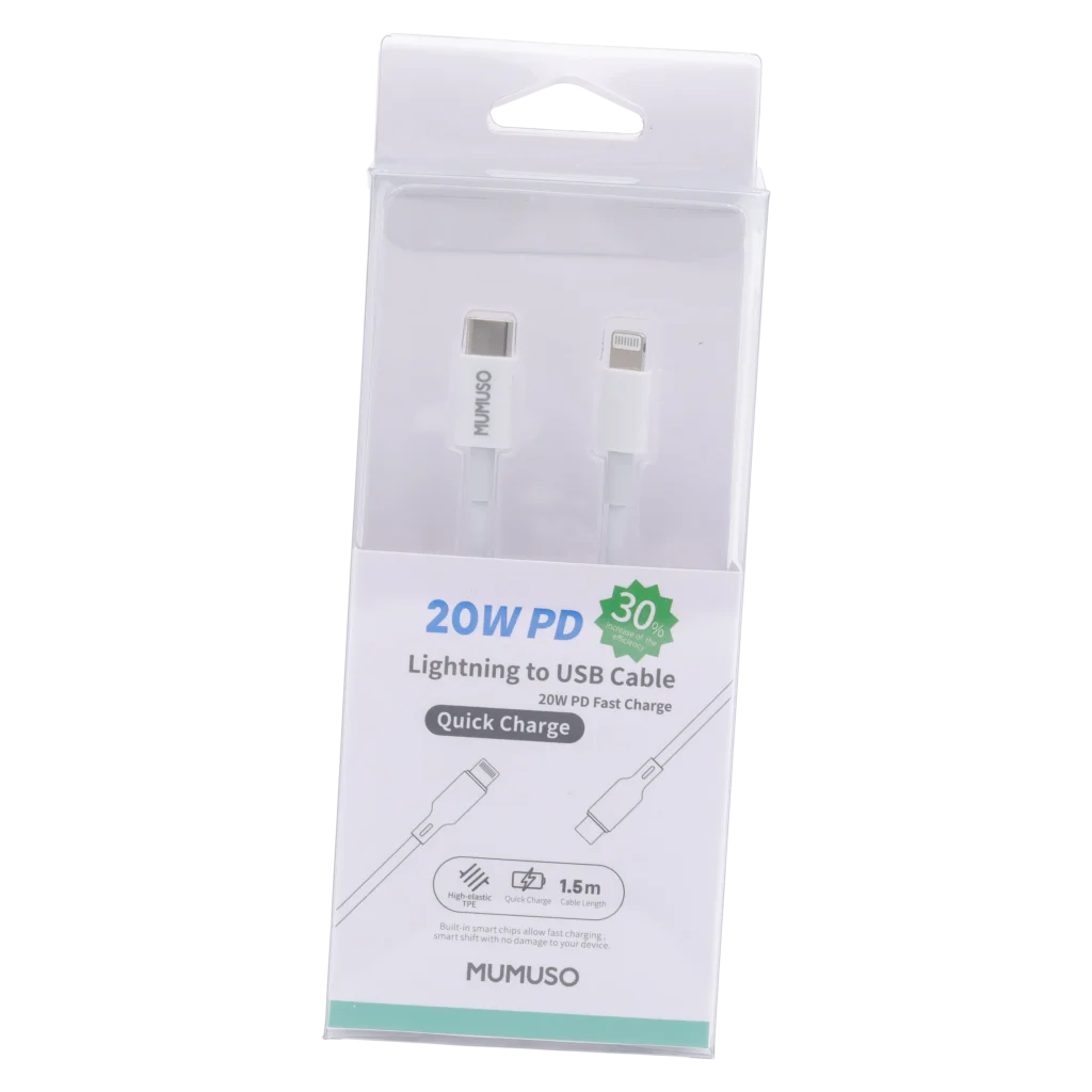 Lightning-zu-USB-Kabel 1,5 m Schnellladekabel TPE (Weiß)
