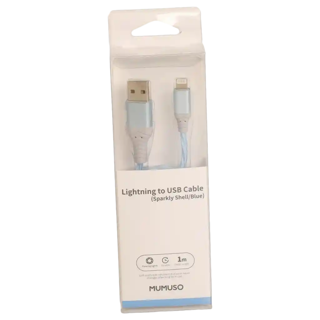 Lightning-zu-USB-Ladekabel aus TPE/PVC, 1 m (Blau)
