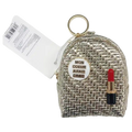 Münzbörse aus PVC mit Lippenstift-Design, Schlüsselanhänger (Gold)