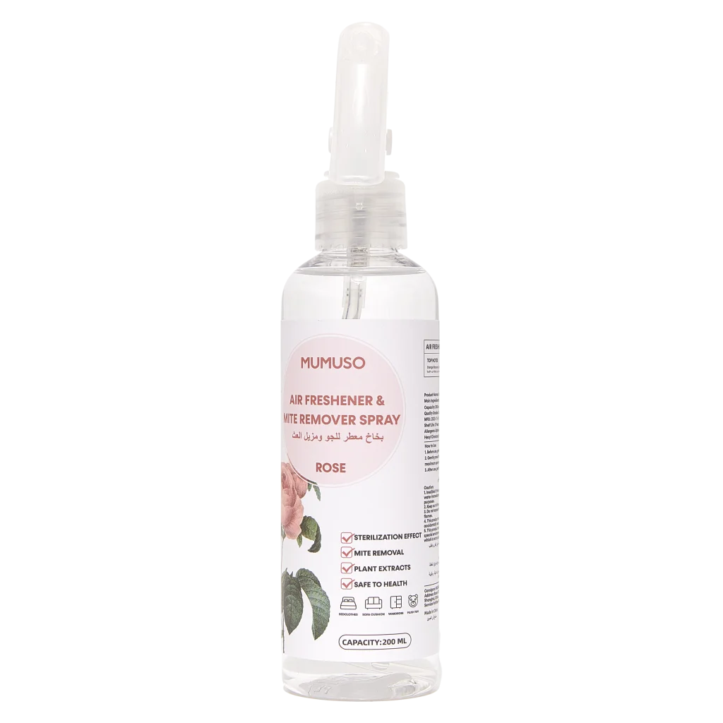 Lufterfrischer &amp; Milbenentferner Spray, 200 ml mit Rosenduft (Rose)