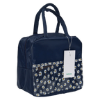 Lunch Bag aus Polyester mit Blumen-Print und isolierender Folie (Dunkelblau)
