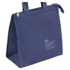 Lunch-Bag aus Stoff mit Aluminium-Innenfutter, große Kapazität (Navy Blau)