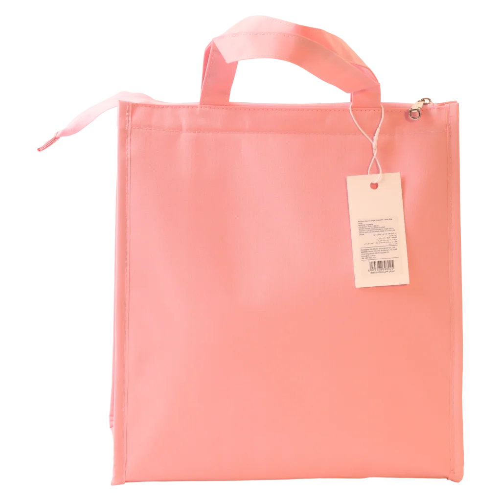 Lunch-Tasche mit großem Fassungsvermögen, leicht tragbar (Pink)