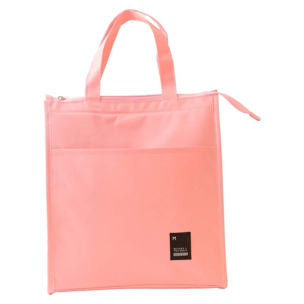 Lunch-Tasche mit großem Fassungsvermögen, leicht tragbar (Pink)