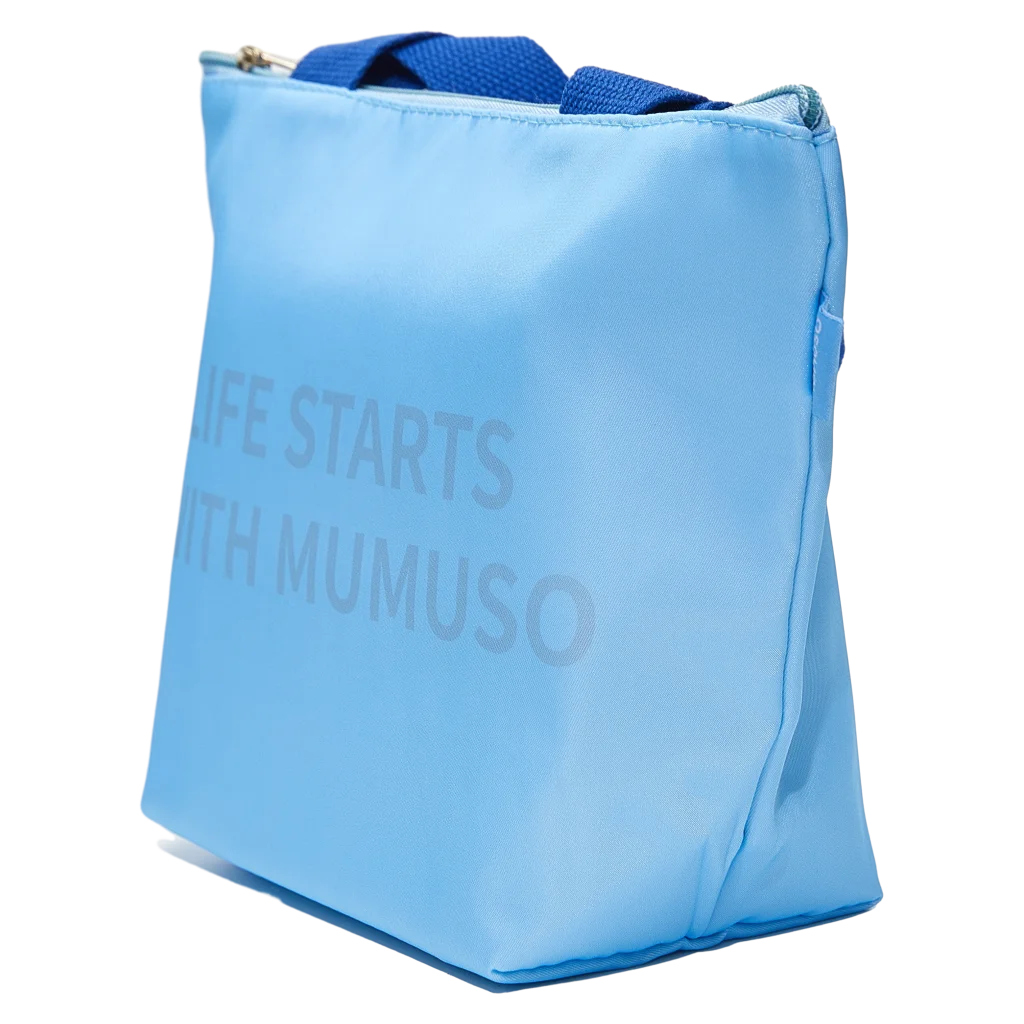 Lunch Bag aus Oxford-Stoff mit Aluminiumfolie, isoliert (Blau)