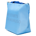 Lunch Bag aus Oxford-Stoff mit Aluminiumfolie, isoliert (Blau)