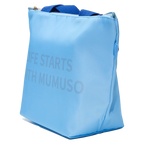 Lunch Bag aus Oxford-Stoff mit Aluminiumfolie, isoliert (Blau)