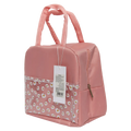 Lunch Bag aus Oxford-Stoff mit Blumen-Design, isoliert (Rosa)