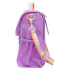 Lunchbag aus Köperstoff mit Einhorn-Design, tragbar (Lila)