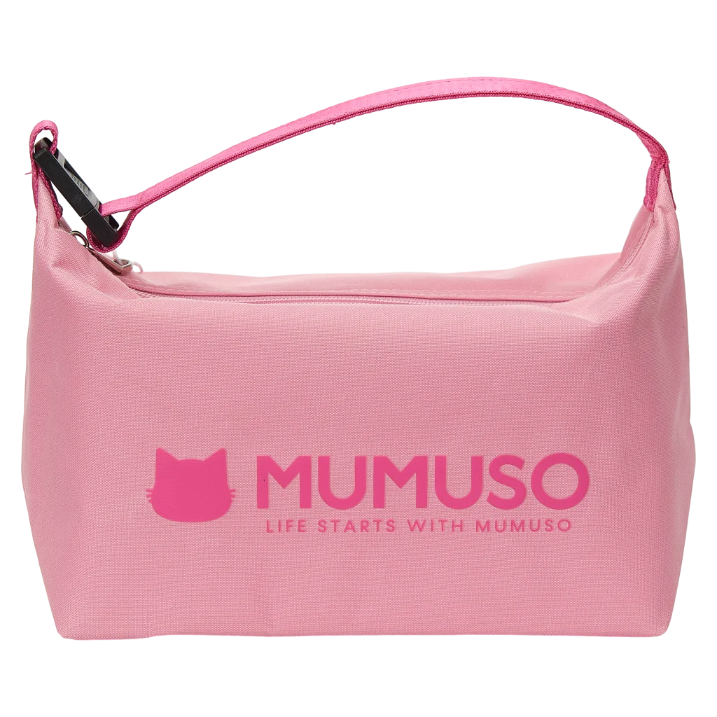 Isolierte Lunchbag aus Polyester mit Katzen-Design (Pink)