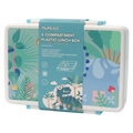 Lunchbox mit 5 Fächern aus PP-Kunststoff, mit Dinosaurier-Design (Blau)