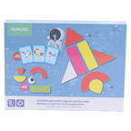 Magnetisches 2D-Puzzle aus Papier mit geometrischem Design (Mehrfarbig)