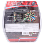 Magnetisches Dartspiel, 13 Zoll aus Kunststoff und Metallkomponenten (Rot/Gelb/Grün)