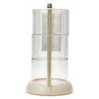 3-lagiger Make-up-Schwamm-Organizer aus Kunststoff, drehbar (Transparent)